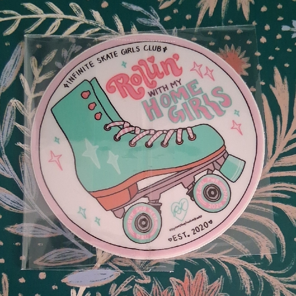 Closet Skate Club Sticker - Mint and Pink